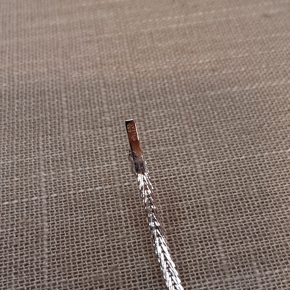 Sterling Silver Copper Woven Bracelet 7" Long 925 Italy - Picture 5 of 8